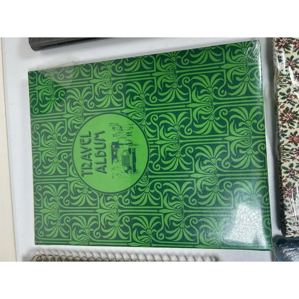 Vintage Photo Album Lot 6 Self-Adhesive Magnetic Floral Travel Kmart Sealed NOS